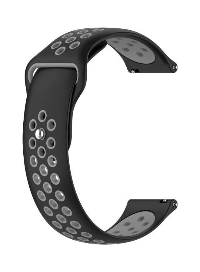 BGM Two-Colour Silicone Replacement Strap Watchband For Huawei Watch 3/3 Pro 22mm Black - Image 1