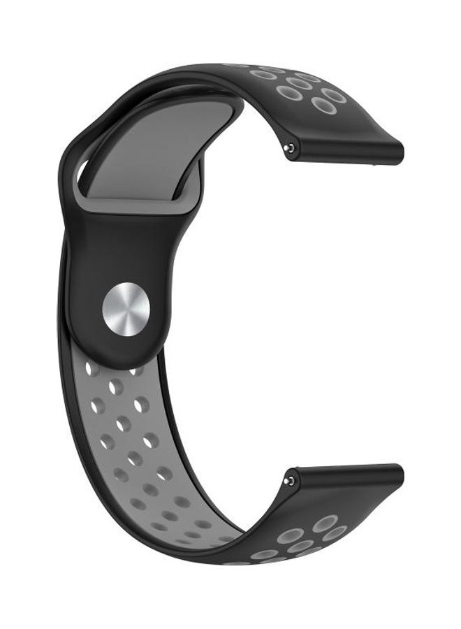 BGM Two-Colour Silicone Replacement Strap Watchband For Huawei Watch 3/3 Pro 22mm Black - Image 3