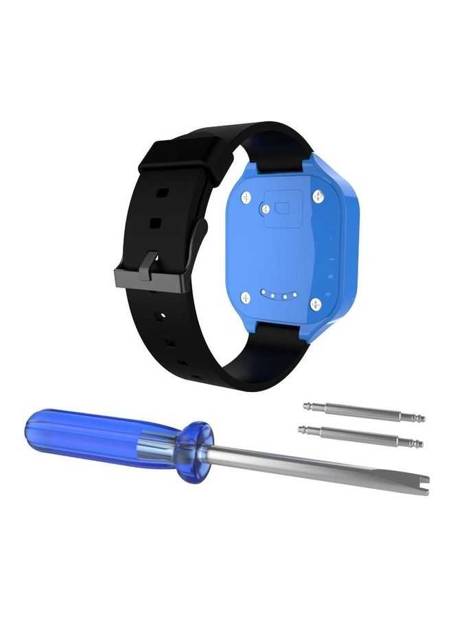 BGM Silicone Smartwatch Strap For Huawei Honor K2 With Accessories Black/Blue/Silver - Image 1