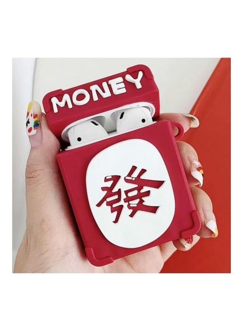 Generation Universal Popular Text Wireless Bluetooth Headphone Protective Case For Apple AirPods 1/2 Red