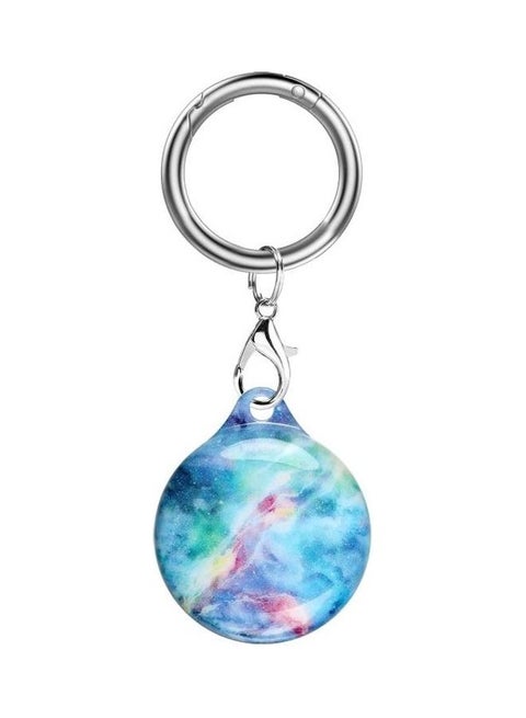 TPU Marble Pattern Shockproof Protective Cover Case with Keychain Hook Loop For Apple AirTag Multicolour