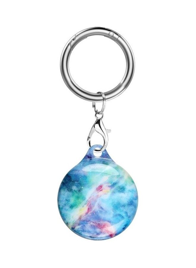 BGM - TPU Marble Pattern Shockproof Protective Cover Case with Keychain Hook Loop For Apple AirTag Multicolour - Image 1