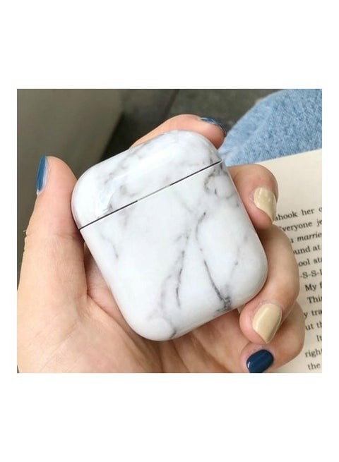 Glossy Pattern Bluetooth Earphone Case For Apple AirPods 1/2 White