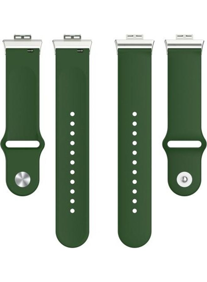 بي جي إم سوار بديل من السيليكون بلون سادة لساعة هواوي ووتش فيت مقاس 18 مم أخضر - Image 3