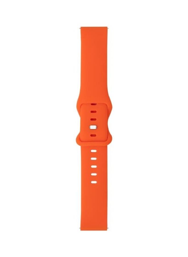 BGM 8-Buckle Silicone Replacement Strap Watchband For Garmin Vivoactive 3 Orange - Image 1