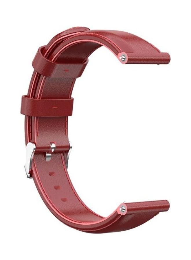BGM Oil Wax Leather Strap For Huawei B3 Red - Image 2