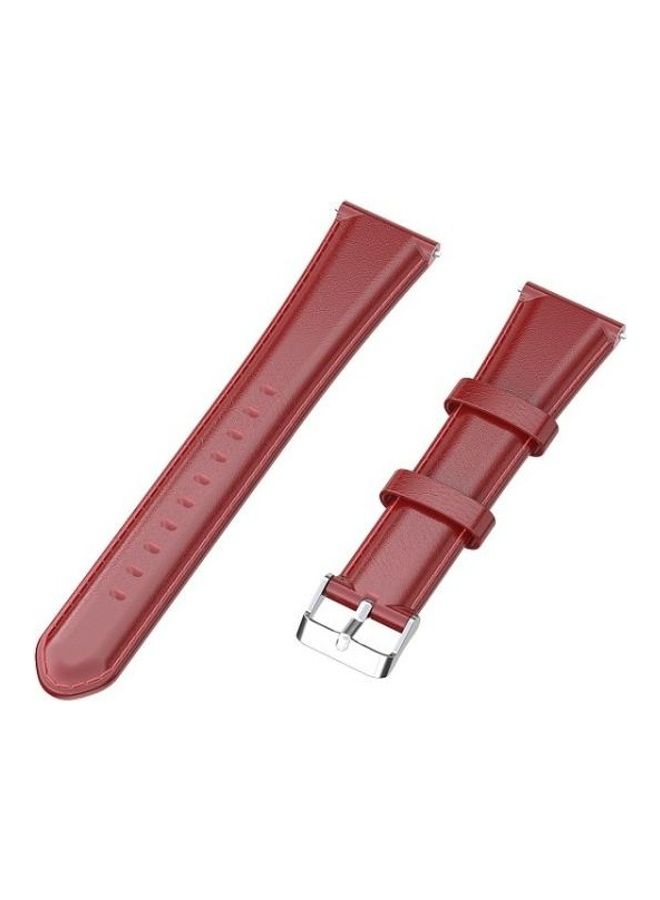 BGM Oil wax Leather Strap For Huawei B5 Red - Image 3