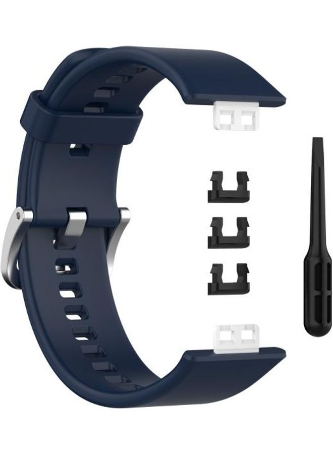 BGM Replacement Wrist Strap With Stainless Steel Buckle For Huawei Watch Midnight Blue - Image 1