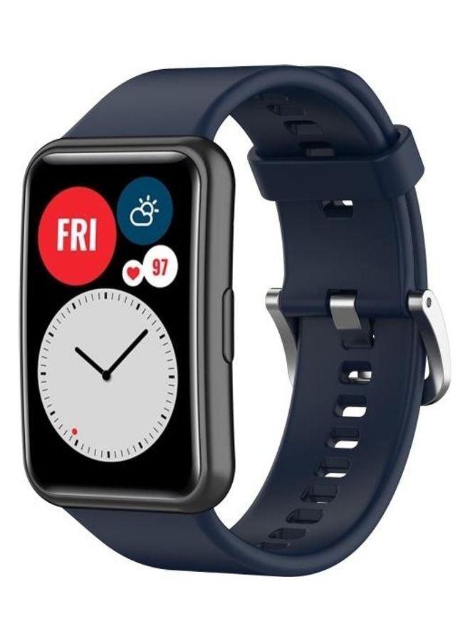 BGM Replacement Wrist Strap With Stainless Steel Buckle For Huawei Watch Midnight Blue - Image 4