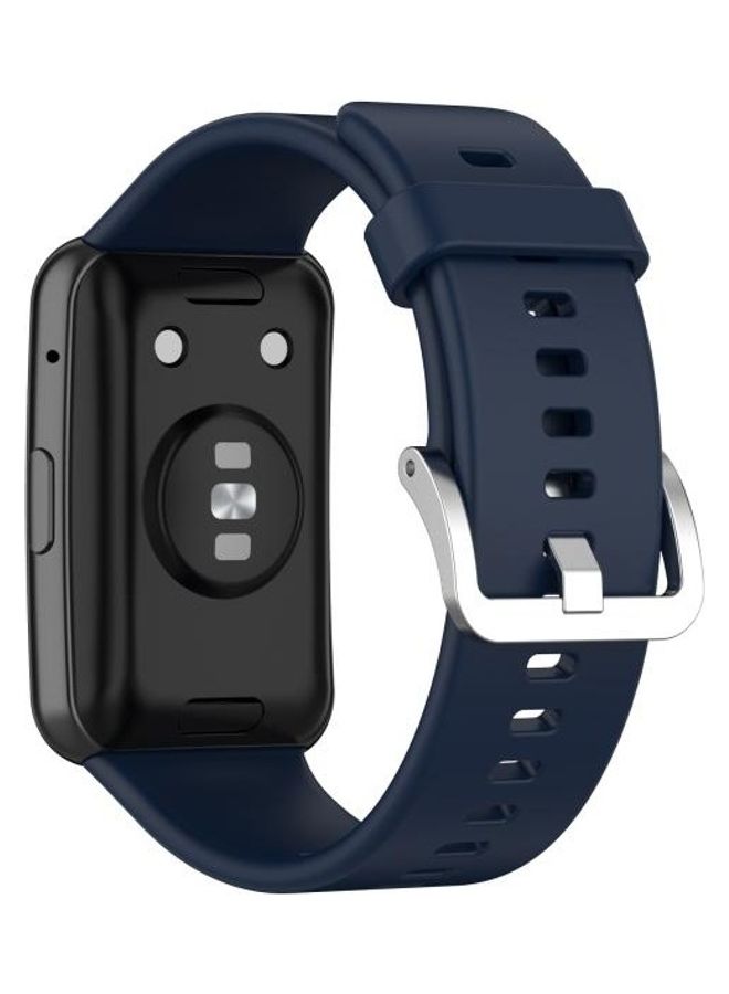 BGM Replacement Wrist Strap With Stainless Steel Buckle For Huawei Watch Midnight Blue - Image 5