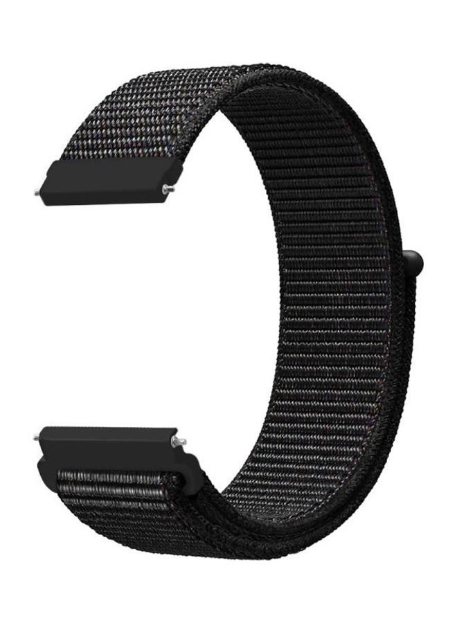 BGM Simple Nylon Braided Strap For Samsung Galaxy Watch 42mm Black  - Image 1