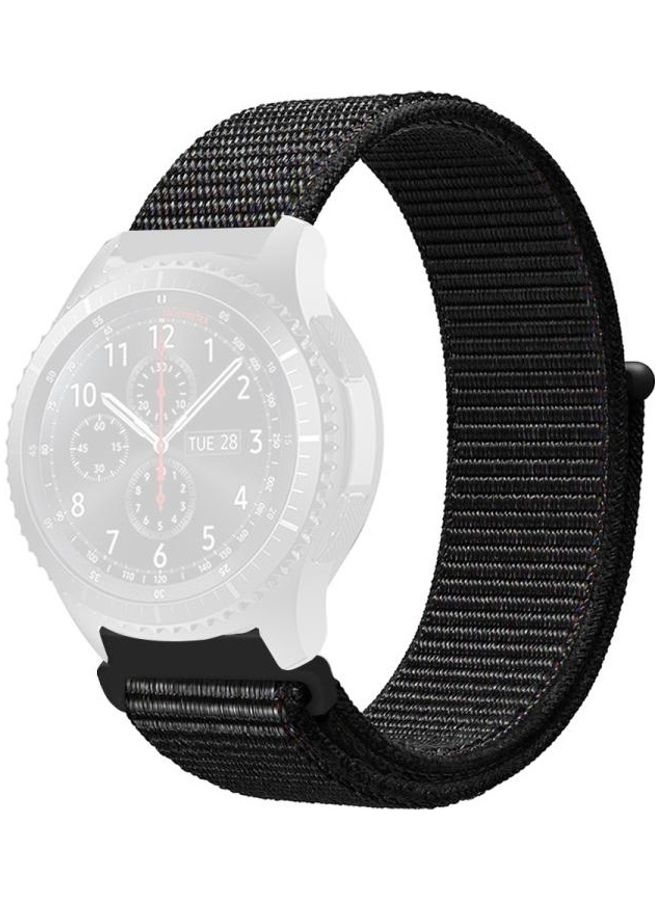 BGM Simple Nylon Braided Strap For Samsung Galaxy Watch 42mm Black  - Image 2