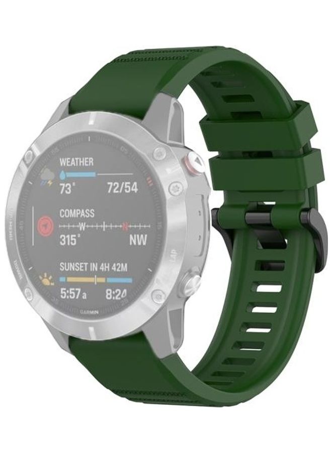 BGM Quick Release Replacement Band For Garmin Fenix 6 22mm Army Green - Image 1