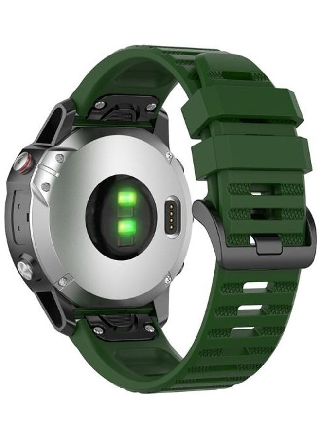 BGM Quick Release Replacement Band For Garmin Fenix 6 22mm Army Green - Image 2