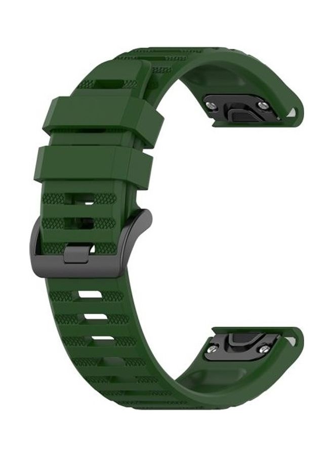 BGM Quick Release Replacement Band For Garmin Fenix 6 22mm Army Green - Image 3
