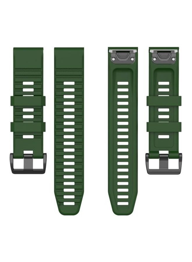 BGM Quick Release Replacement Band For Garmin Fenix 6 22mm Army Green - Image 5