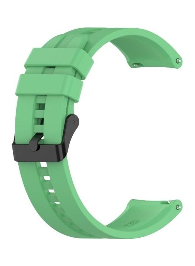 BGM Silicone Replacement Wrist Strap Watchband with Black Buckle For Huawei Watch GT 2 46mm Green - Image 1