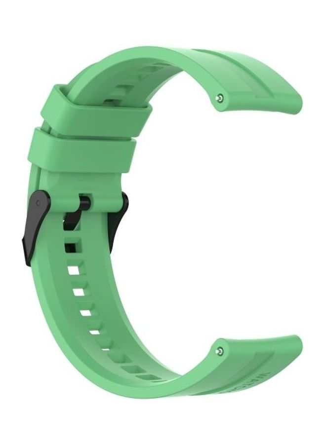 BGM Silicone Replacement Wrist Strap Watchband with Black Buckle For Huawei Watch GT 2 46mm Green - Image 3