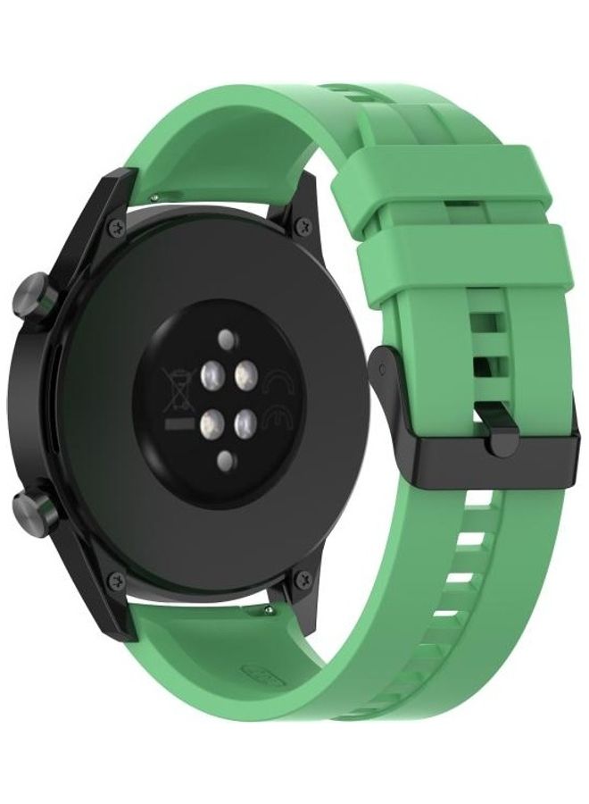 BGM Silicone Replacement Wrist Strap Watchband with Black Buckle For Huawei Watch GT 2 46mm Green - Image 5