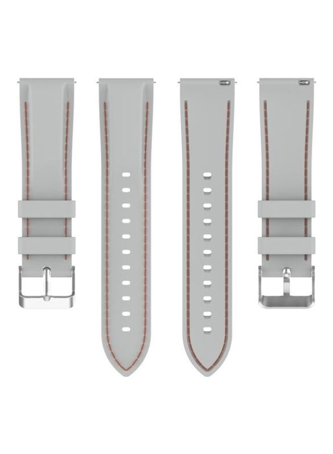 بي جي إم سوار بديل مصنوع من السيليكون لساعة سامسونج جالاكسي 3 مقاس 45 مم/ جير S3 مقاس 22 مم رمادي - Image 2