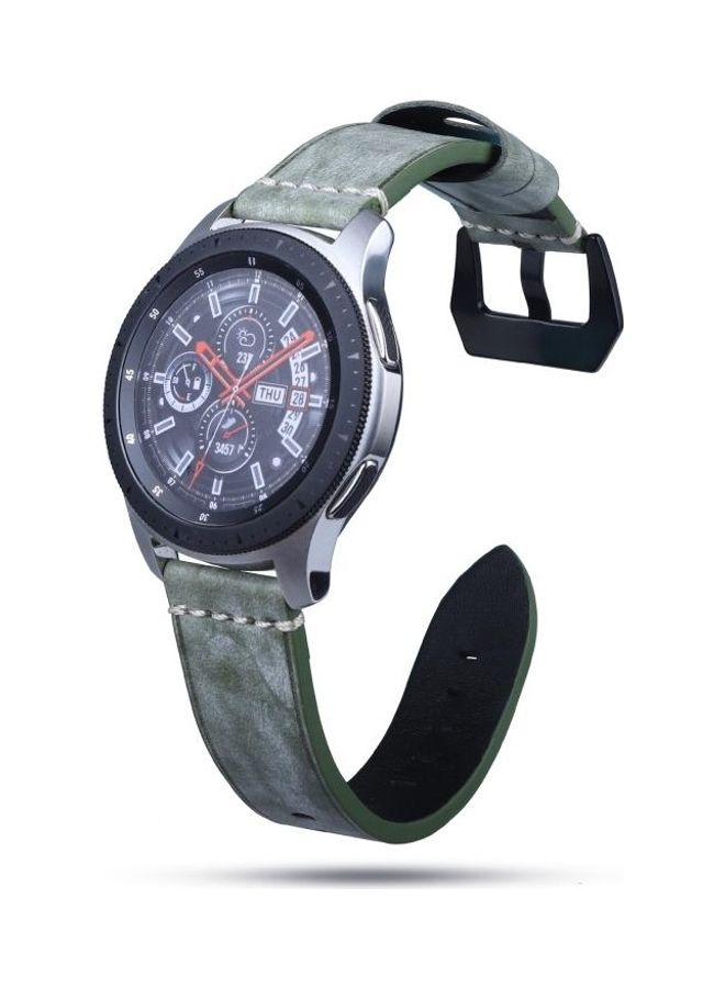 BGM Leather Replacement Band For Huawei Watch GT2e/GT2 46mm Green - Image 1