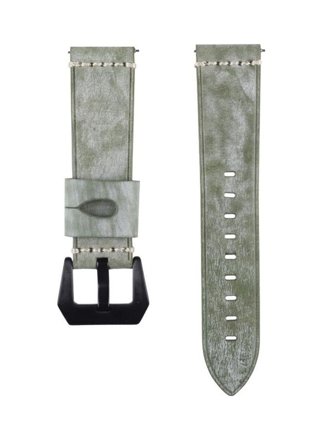 BGM Leather Replacement Band For Huawei Watch GT2e/GT2 46mm Green - Image 3