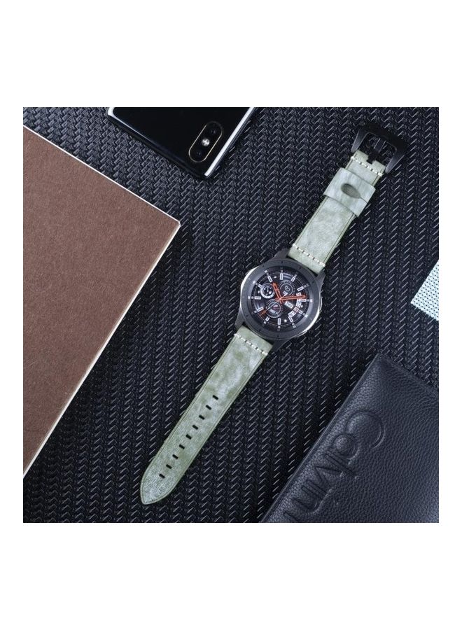 BGM Leather Replacement Band For Huawei Watch GT2e/GT2 46mm Green - Image 4