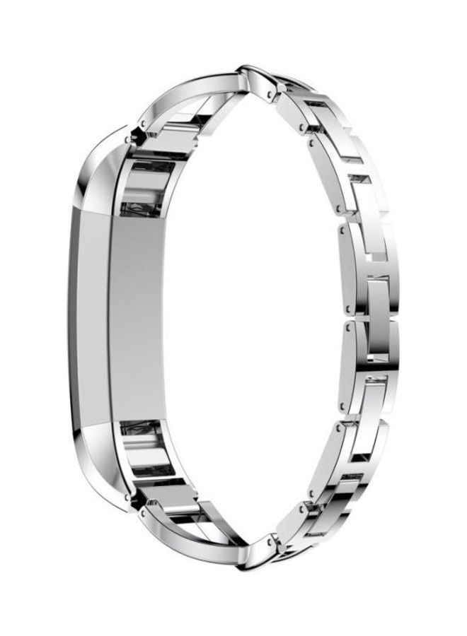 BGM X-shaped Metal Strap For Fitbit Alta Smart Watch Silver - Image 2