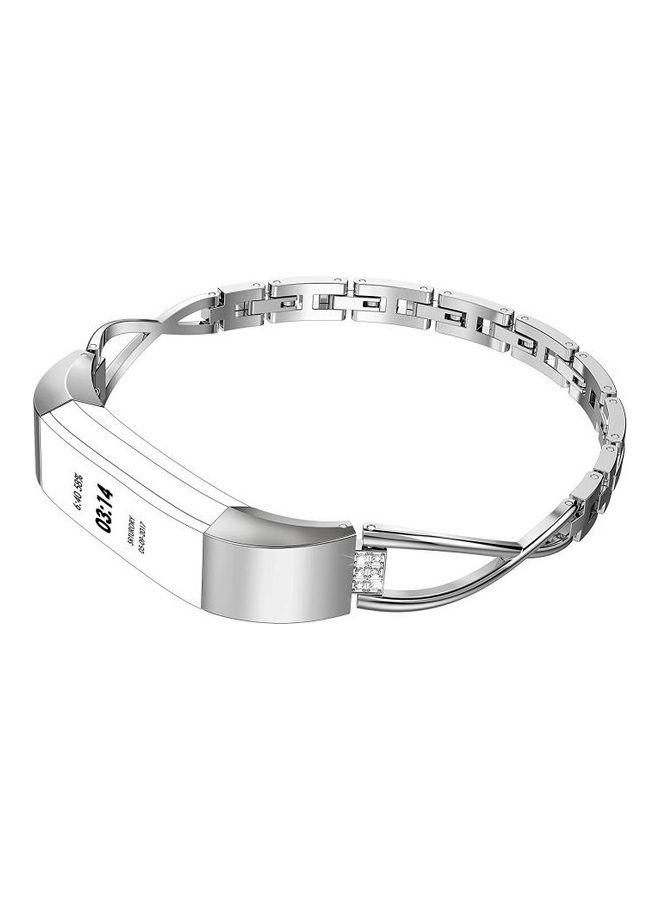 BGM X-shaped Metal Strap For Fitbit Alta Smart Watch Silver - Image 3