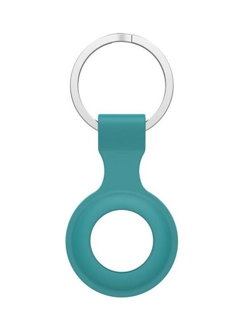 Portable Anit-Lost Positioner Silicone Protective Case For Apple AirTag, with Key Ring Green