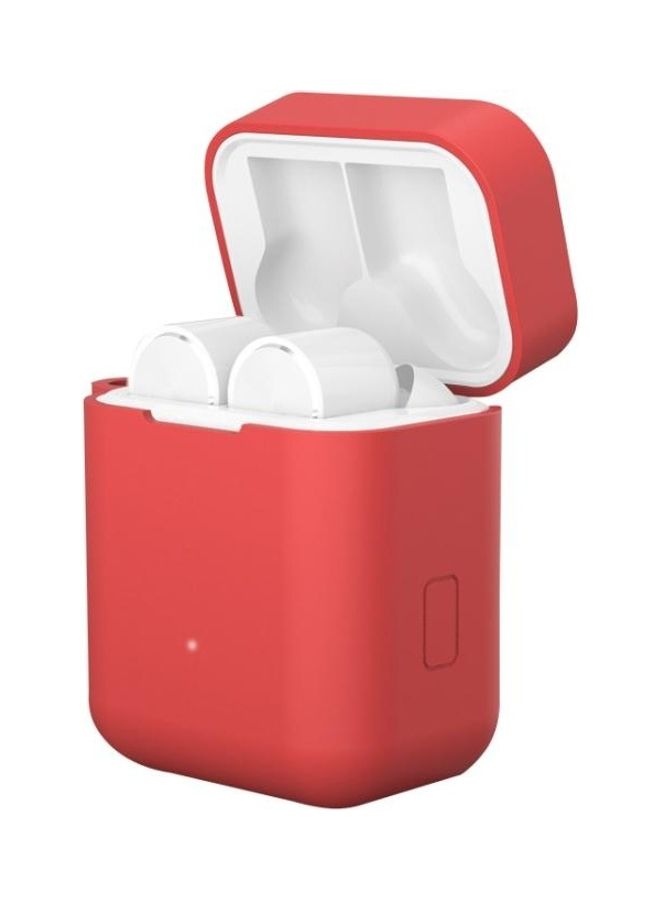 بي جي إم غطاء حماية واقي بتصميم علبة شحن لسماعات الأذن من السيليكون لهاتف شاومي آير أحمر - Image 1