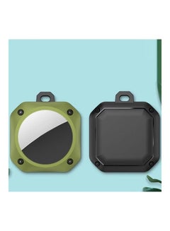 Thunderbolt Acrylic Protective Case Cover For Apple AirTag Olive Green