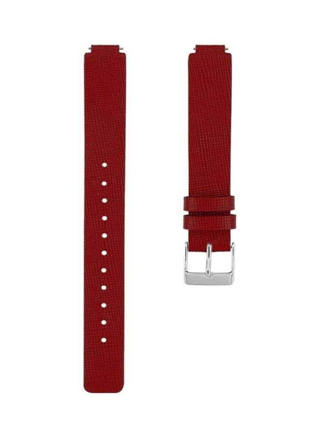 BGM Leather Replacement Band For Fitbit Inspire HR Red - Image 2