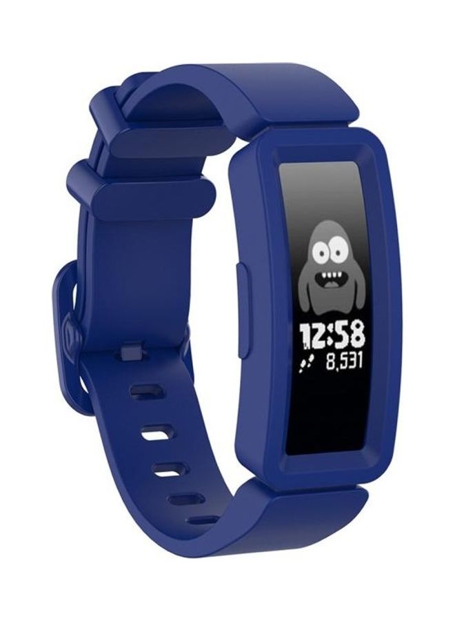 BGM Silicone Smart Watch Replacement Strap Wristband For Fitbit Inspire HR / Ace 2 Blue - Image 1