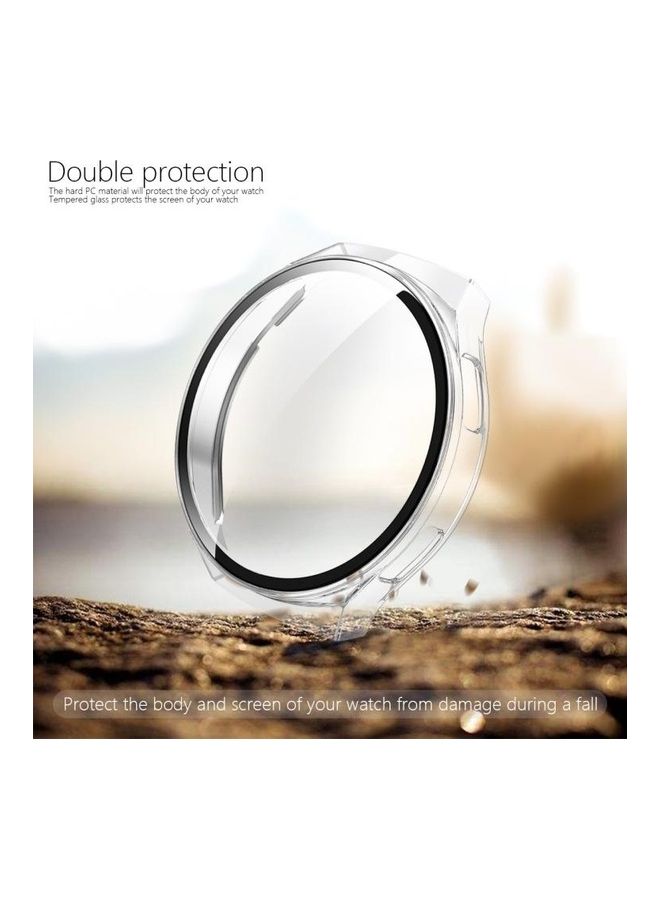BGM Tempered Glass Screen Protector With Fully Plating PC Case  For Huawei Watch GT2e Clear - Image 2