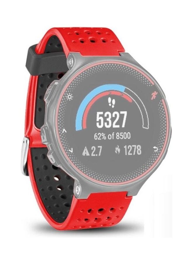 BGM Two Colour Replacement Strap Watchband For Garmin Forerunner 235 Red - Image 1