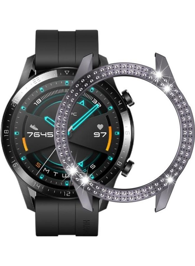 BGM Double Row Diamond Watch Case For Huawei GT2 46mm PC Grey - Image 1