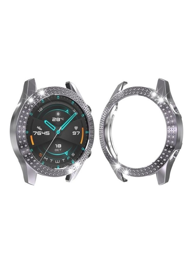 BGM Double Row Diamond Watch Case For Huawei GT2 46mm PC Grey - Image 2