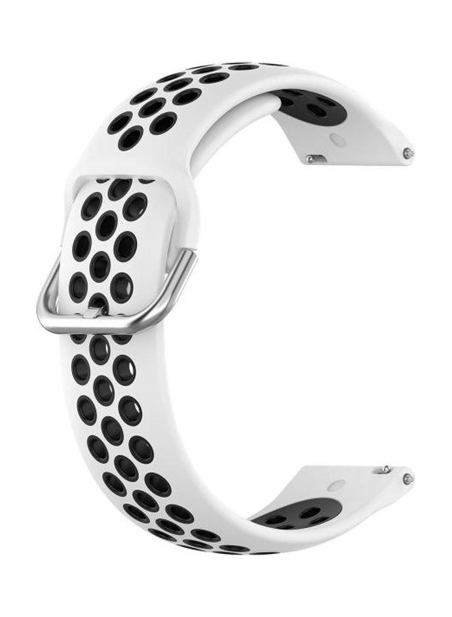 BGM Silicone Replacement Strap Watchband For Samsung Galaxy Watch4 40mm White/Black - Image 1