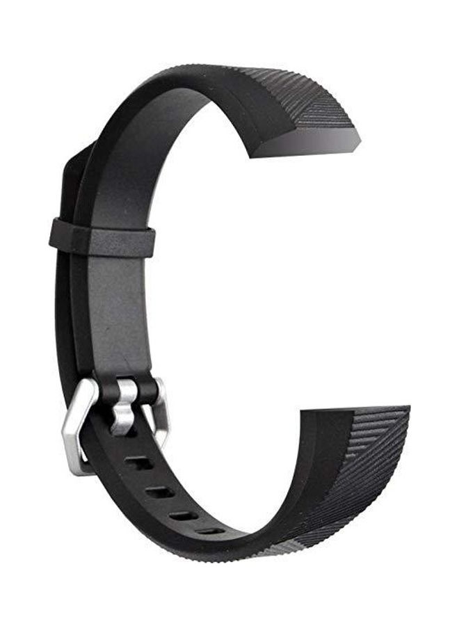 BGM Children Silicone Twilled Wrist Strap for FITBIT ACE Black - Image 1