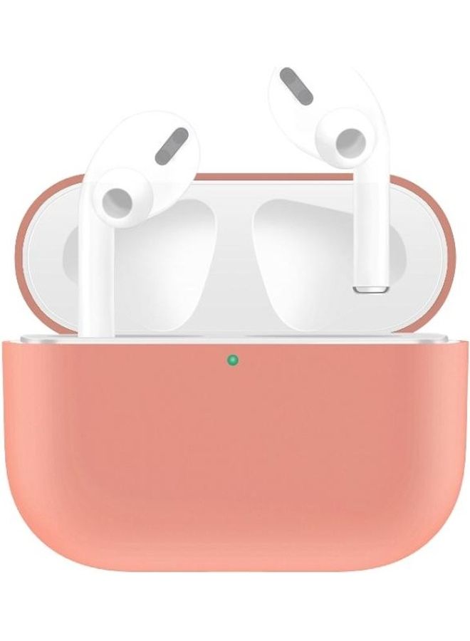 BGM Solid Color Silicone Earphone Protective Case For AirPods Pro Pink - Image 1