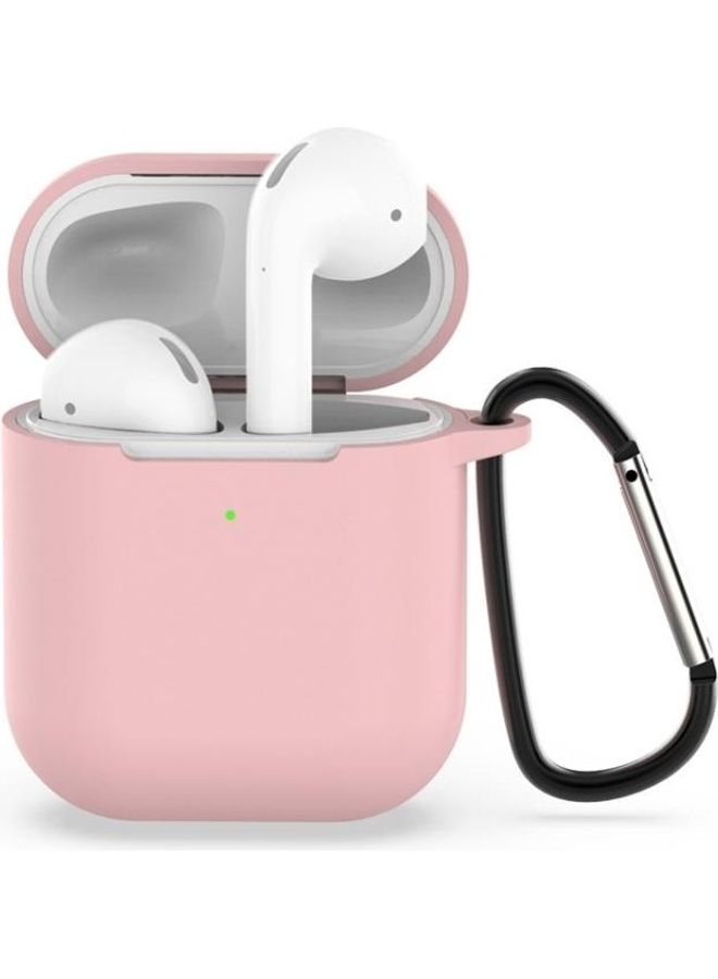 بي جي إم غطاء حماية واقي مضاد للصدمات من السيليكون لسماعات أبل آيربودز 1/2 وردي