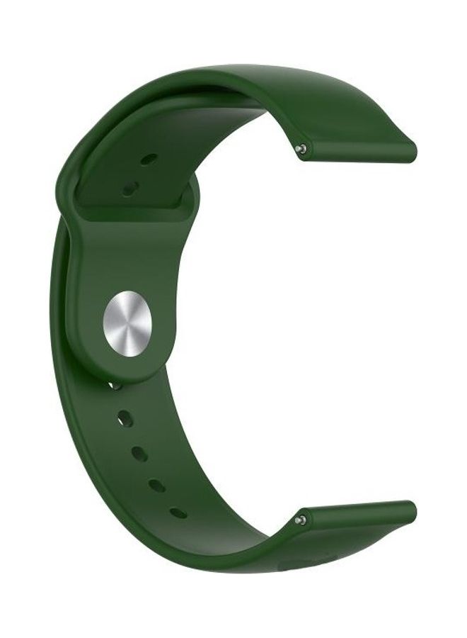 BGM Fashion Silicone Strap For Garmin Vivomove 3s / 4s 18mm SLR Buckle Green - Image 3