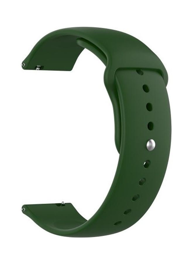 BGM Fashion Silicone Strap For Garmin Vivomove 3s / 4s 18mm SLR Buckle Green - Image 4