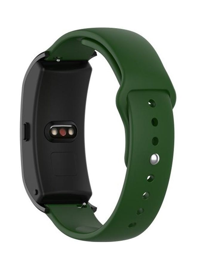 BGM Fashion Silicone Strap For Garmin Vivomove 3s / 4s 18mm SLR Buckle Green - Image 1