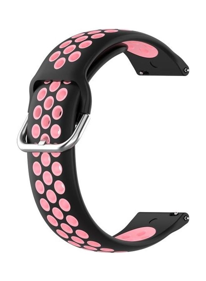 BGM Two-Colour Silicone Replacement Strap Watchband For Samsung Galaxy Watch4 Classic 42mm Black - Image 1
