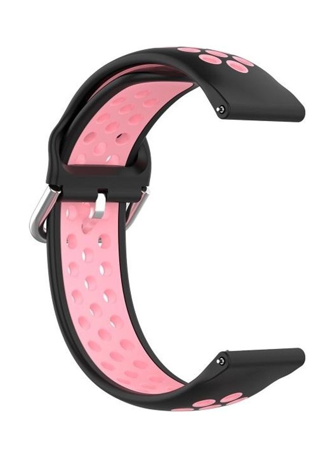 BGM Two-Colour Silicone Replacement Strap Watchband For Samsung Galaxy Watch4 Classic 42mm Black - Image 2