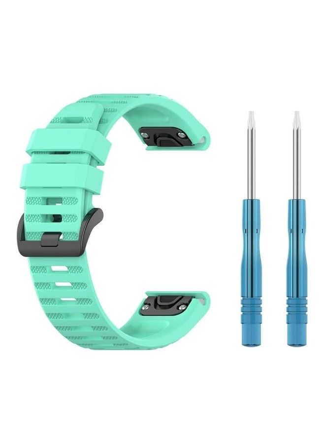 BGM Quick Release Replacement Band For Garmin fenix 6S Smartwatch 22 mm With 2 Knife Tools Lake Blue - Image 1
