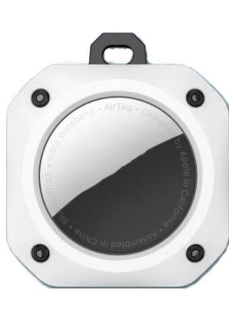 2-Piece For Apple AirTag Positioning Tracker Anti-Drop Anti-Lost Case Printing Protective Case White