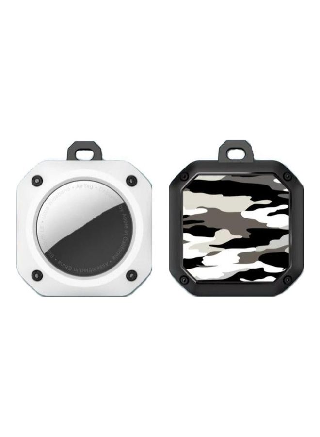 BGM - 2-Piece For Apple AirTag Positioning Tracker Anti-Drop Anti-Lost Case Printing Protective Case White - Image 1